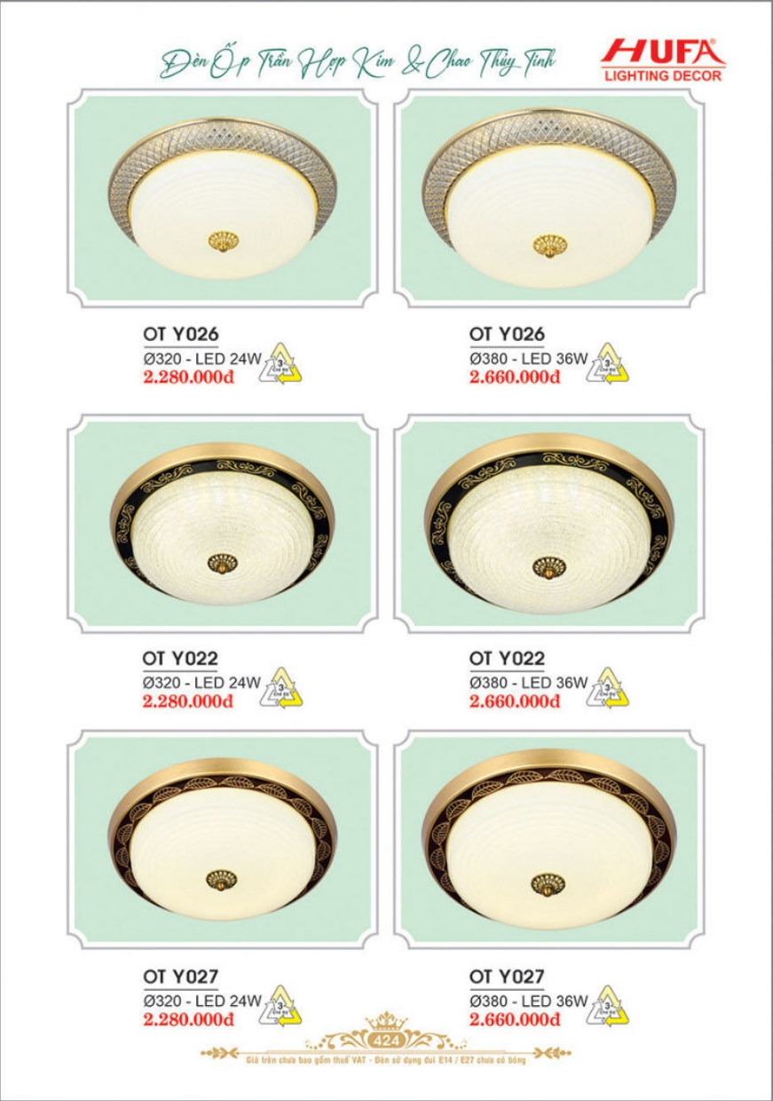 Bảng giá đèn trang trí HUFA